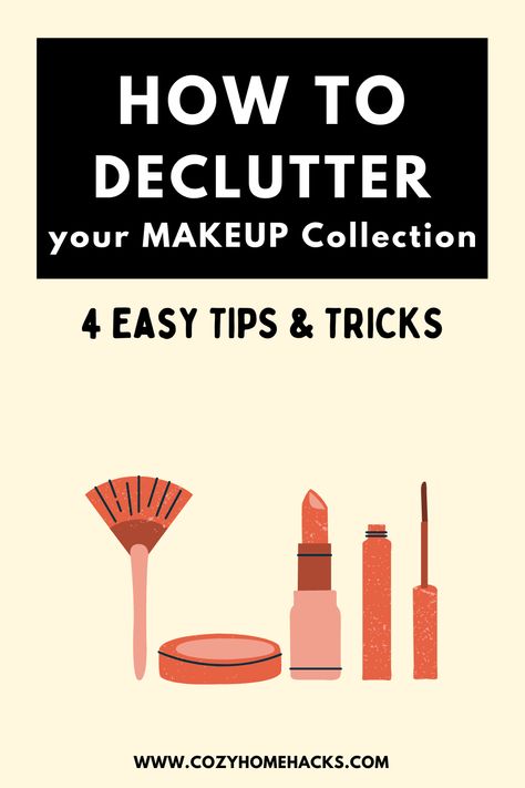 If you feel like you have too many makeup products, it's time for a declutter! Find out how to quickly and easily declutter your makeup collection right now! Makeup Declutter Tips, Decluttering Makeup, Declutter Makeup, Makeup Declutter, Makeup Organizing Hacks, Glowing Skin Secrets, Makeup Counter, Organization Makeup, Hacks Makeup