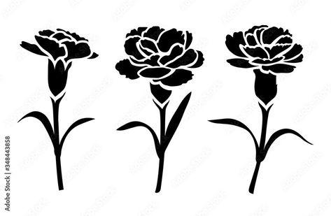 Wrist Tatoo, Flower Icon, Columbine Flower, Flower Silhouette, Stencils Printables, Flower Icons, Carnation Flower, Christmas Wood Crafts, Flower Logo