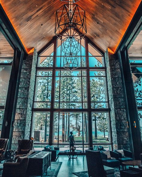 André De Mello on Instagram: “I’m so excited to be at @EdgewoodTahoe today, which was just named the No. 1 Resort Hotel in the U.S. by @travelandleisure readers!  Watch…” Hotel Decorations, Fancy Hotel, Edgewood Tahoe, Hotel Architecture, Hotel Decor, Hotels And Resorts, Luxury Lifestyle, So Excited, No 1