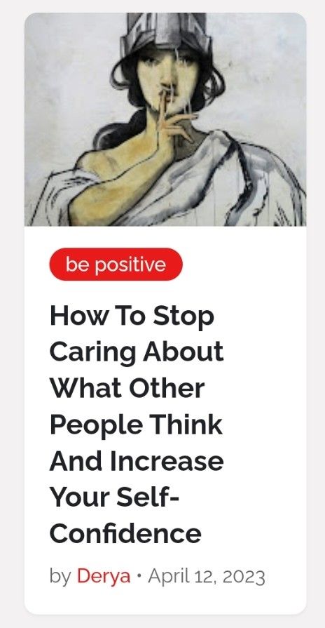 Increase Self Confidence, Human Instincts, Building Self Confidence, Appreciate What You Have, Makeup Advice, Caring Too Much, Stop Caring, Negative Self Talk, Self Conscious