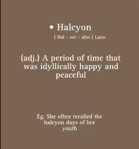 Ethereal Nature, Halcyon Days