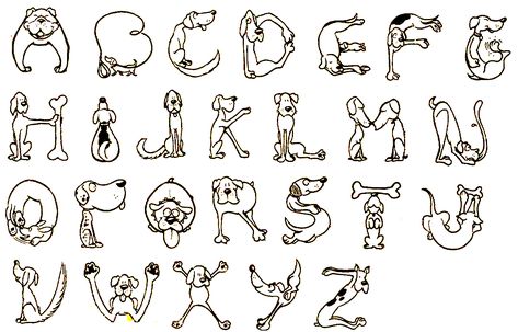 A for Akita, B for Beagle ... New way to learn ABCD... ;)  #DogsBreeds #Petsworld Dog Alphabet, Cute Fonts Alphabet, Alfabet Font, Letter Templates Free, Applique Letters, Alfabet Letters, Typography Alphabet, Animal Letters, Alphabet Images