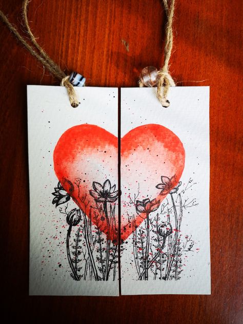 When one love is for two. Couple bookmarks. Bookmarks For Couples, Couple Bookmarks, Wristband Diy, Book Craft, Couples Book, Bookmark Ideas, Creative Bookmarks, Creation Art, Pen Art Drawings