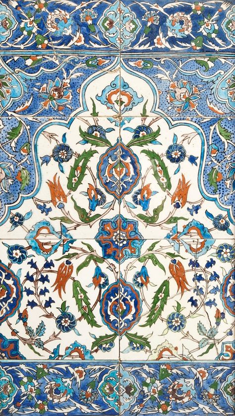 Fabric Tiles, Turkey Art, Iznik Tile, Sky Art Painting, Tile Design Pattern, Ceramic Framed, Turkish Tile, Turkish Tiles, Paper Background Design