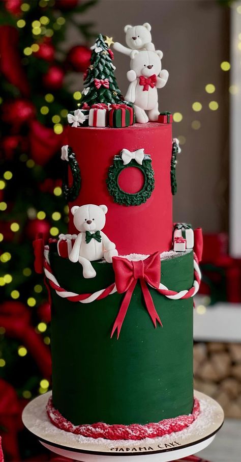 festive cake ideas, festive Christmas cake pictures, Christmas cake, winter cake, winter cake ideas Snowman Christmas Cake Ideas, Christmas Cake 2 Tier, Christmas Theme Wedding Cake, Two Tier Christmas Cake, Santa Cake Ideas, Christmas Theme Cake Ideas, 2 Tier Christmas Cake, Xmas Cake Ideas, Christmas Baby Shower Cake