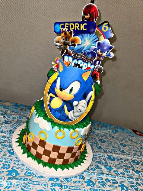 Sonic Birthday Cake for my son! | Happy Birthday CJ! Sonic cake for the win! Next son is Pop in August! He said he wants a money cake! CJ is really six?? Time is FLYING! And im OLD!... | By Kimmy’s Kreations - Facebook Sonic Cake Pops, Son Happy Birthday, Sonic Birthday Cake, Sonic Cake, Money Cake, Sonic Birthday, Quick Bread Recipes, Quick Bread, 5th Birthday