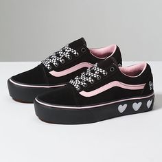 Vans x Lazy Oaf Old Skool Platform Vans Bota Outfit Mujer, Vans Wallpaper, Women Vans, Vans Shoes Women, Cute Vans, Old Skool Platform, Platform Vans, Old School Vans, Vans Outfit