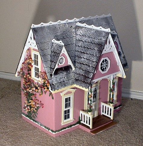 The Pink Orchid Orchid Dollhouse, Orchid House, First Snowfall, The First Snow, Doll House Plans, Dollhouse Projects, Dollhouse Ideas, Glitter Houses, Victorian Dollhouse