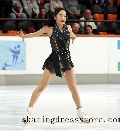 Ice Skating Dresses Black, Black Skating Dress, Figure Skating Costumes Black, Black Figure Skating Dress, Black Figure Skating Dresses, Figure Skating Black Dress, Figure Skating Dresses Black, Figure Skating Dress Black, Black And Red Ice Skating Dress