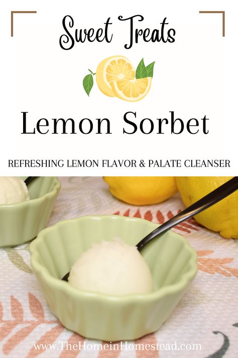 Homemade Lemon Sorbet & Lemon Sherbet | Refreshing Lemon Treats! | Cuisinart Ice-100 Ice Cream Maker - The Home in Homestead Cuisinart Ice Cream Maker Recipes, Ice Cream Maker Accessories, Homemade Ice Cream Recipes Machine, Lemon Sherbet, Ice Cream Recipes Machine, Lemon Treats, Cuisinart Ice Cream, Cuisinart Ice Cream Maker, Lime Sherbet