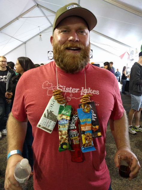 Doing it right @ Firkin Fest 2017, The Happy Gnome. Beer Fest Leis & Pretzel Necklaces in St. Paul, Minnesota. Beer Festival Party Ideas, Beer Fest Necklace Ideas, Snack Necklace Beer Festivals, Food Necklaces For Beer Fest, Pretzel Necklace Beer Festivals, Beer Necklace Ideas, Beerfest Necklace, Snack Necklace, Beer Fest Necklace