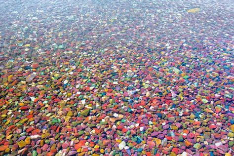 Montana's Most Colorful Lakeshore Is Stunning Pebble Shore Lake, Lake Mcdonald Montana, Montana Lakes, Colorful Rocks, Montana National Parks, Montana Vacation, Montana Travel, Lake Mcdonald, Glacier Park