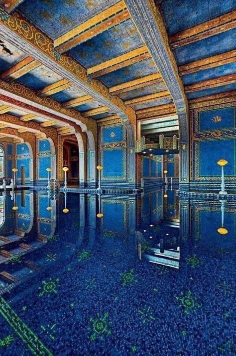 Environmental Storytelling, Hearst Castle California, Roman Pool, Piscina Interior, Indoor Pools, Hearst Castle, San Simeon, Indian Colours, Roman Baths