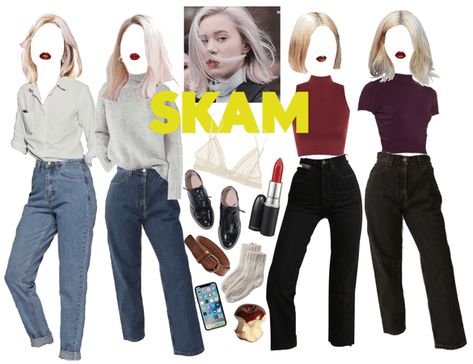 Noora Skam Outfit, Noora Saetre Outfits, Skam Outfit, Noora Saetre Style, Skam Aesthetic, Noora Saetre, College Casual, Chanel No 5, Dope Makeup