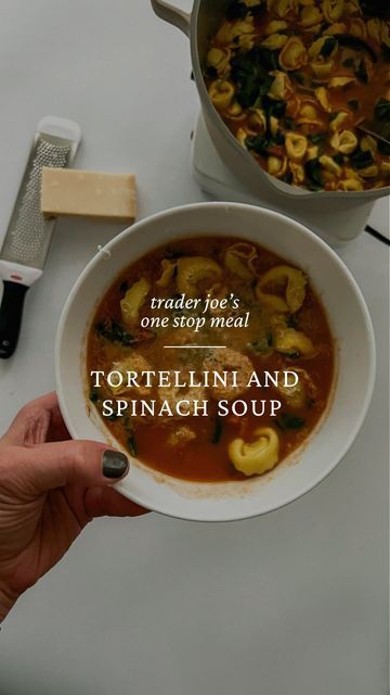 Trader Joes Spinach Tortellini Recipes, Tortellini Soup Trader Joes, Trader Joe’s Tortellini Soup, Cheese Tortellini Soup, Spinach Tortellini, Tortellini Recipes, Spinach Soup, Ultimate Kitchen, Vodka Sauce