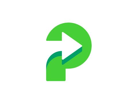 Letter P + Arrow by Anano Martsvaladze on Dribbble P Arrow Logo, Arrow Logo Design, P Logo Design, Arrow Logo, Monogram Logo Design, Letter P, Learning Design, Arrow Design, Logo Designer