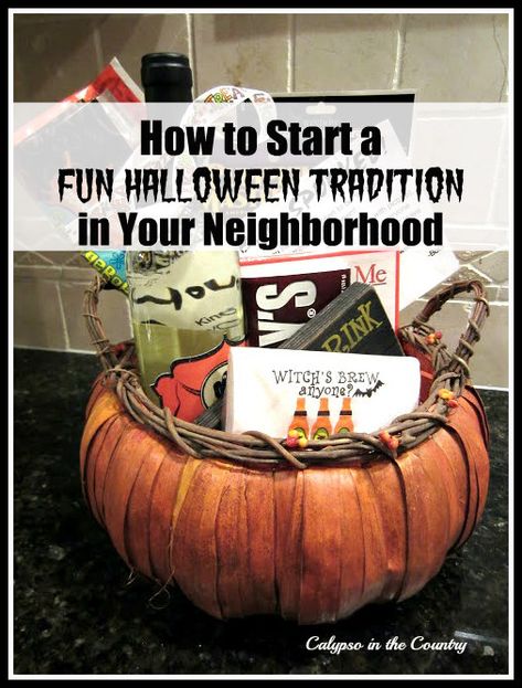 How to Start a Fun Halloween Tradition in Your Neighborhood - Calypso In The Country Neighborhood Thanksgiving Ideas, Neighborhood Halloween, Halloween Theme Decoration, Halloween Block Party, Halloween Alternatives, Halloween Table Settings, Neighborhood Party, Halloween Social, Halloween Buckets