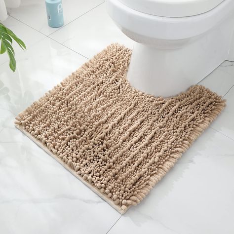 PRICES MAY VARY. Chenille 🎀Ultra Soft & Thick Comfortable: Compare the normal quality 1350g/sm,our plush chenille luxury cozy toilet mat is more thick and bushy,quality up to 1800g/sm weight,each microfiber pile is about 1.5 inch long,perfect bathroom accessories. The soft pile that soothes tired foot and shields toes from the cold floor, and offers exceptional support and comfort for your feet, the density and plushness of the chenille will surprise you. 🎀Absorb Water: No one likes the water Cozy Toilet, Toilet Rugs, Eggshell Blue, Toilet Rug, Perfect Bathroom, Hot Melt Adhesive, Bath Bathroom, Toilet Mat, Rosé Brown