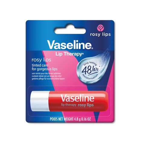 Vaseline Lip Therapy Rosy, Tinted Lip Balm, Lipstick with Almond and Rose Oil (4.8 g (Pack of 1) Vaseline Lip Therapy Rosy, Vaseline Lip Therapy, Lip Therapy, Vaseline Lip, Rosy Lips, Tint Lipstick, Tinted Lip Balm, Rose Oil, Vaseline