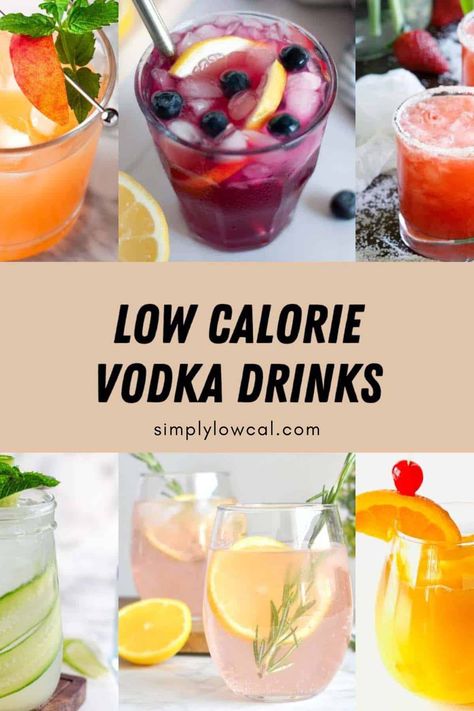 Low Calorie Rum Drinks, Low Calorie Vodka Drinks, Low Calorie Vodka Cocktails, Cocktail Recipes For A Crowd, Rum Drinks, Vodka Drinks, Cocktail Recipes Easy, Easy Cocktails, Vodka Cocktails