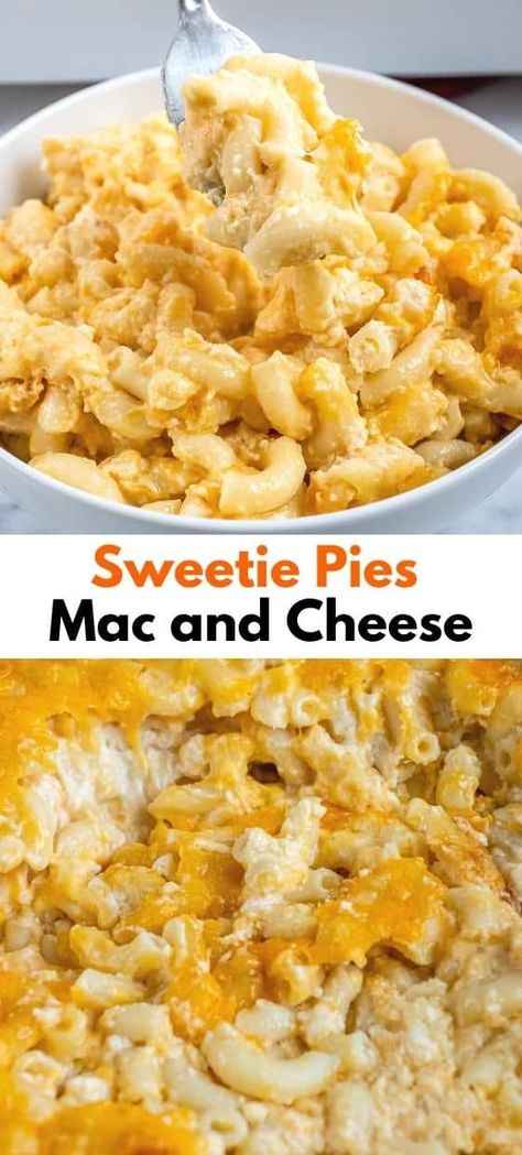 The idea behind using eggs is to produce a super soft custard-like base for all the melted cheese, and it all forms the most delicious sauce. Sweeties Mac And Cheese, Sweetie Pies Recipes, Mac And Cheese Pie, Mac And Cheese Recipe Soul Food, Best Mac N Cheese Recipe, Best Macaroni And Cheese, Macaroni Cheese Recipes, Mac Cheese Recipes, Baked Mac N Cheese