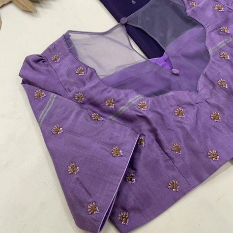 Dm@9640490158 Designer zardosi maggam work blouse Fabric: Halfpattu Dispatch: 3days Price : 1000unstiched . 1550stitched Colours and sizes can be customised accordingly Normal Net Blouse Designs, Simple Maggam Designs, Ghagra Design, Normal Blouse, Casual Blouse Designs, Blouse Inspiration, Netted Blouse Designs, Ap Chemistry, Net Blouse