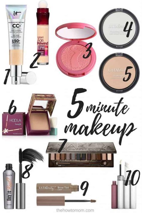 5 Minutes Makeup, Five Minute Makeup, 5 Minute Makeup Routine, It Cosmetics Cc Cream, 5 Minute Makeup, Diy Dry Shampoo, Real Techniques Brushes, Minimalist Makeup