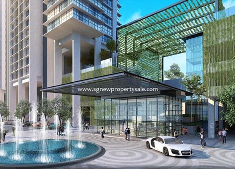 Iskandar Residences @ Medini | Singapore New Properties Sale Condominium Entrance, Municipal Hall, Hotel Landscape, Porte Cochere, Hotel Entrance, Mix Use Building, Architecture Concept Drawings, Hospital Design, Entrance Design