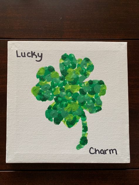 Finger print 4 leaf clover art 4 Leaf Clover Art, Infant Room, St Patrick Day Activities, Footprint Art, 4 Leaf Clover, Finger Print, 4 Leaves, Fun Art, Saint Patrick