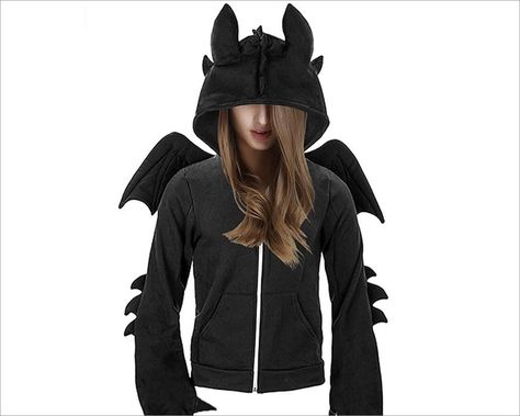 40 Hoodies to Strengthen Your Geeky Existence - Page 4 of 4 - Hongkiat Toothless Hoodie, Bat Hoodie, Toothless Costume, Totoro Hoodie, Christmas Costumes Women, Dragon Hoodie, Hoodie Costume, Animal Hoodie, Costumes For Sale