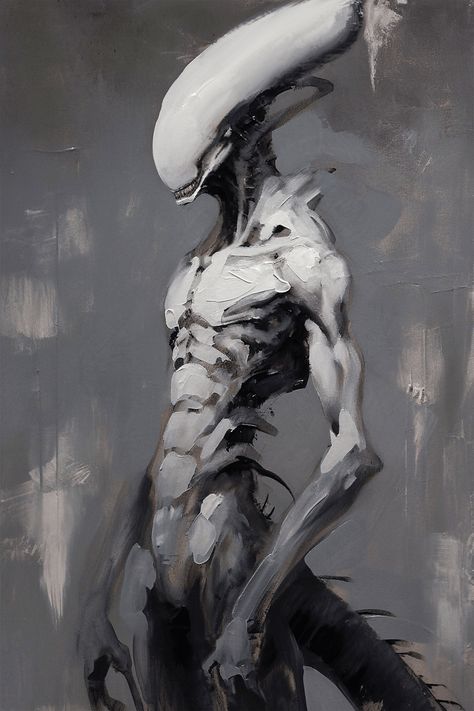 Xenomorph X Human, Xenomorph Art Drawing, Alien Xenomorph Art, Xenomorph Reference, Space Creature Art, Xenomorph Oc, Xenomorph Concept Art, Xenomorph Artwork, Alien Queen Xenomorph