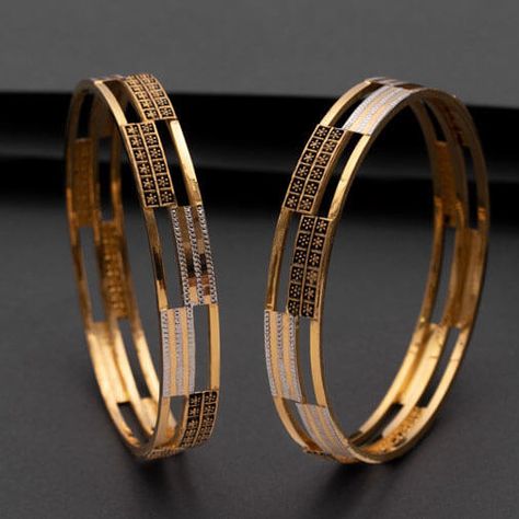 Buy 22k Kadli Bangles for Women At jewelegance.com Daily Wear Gold Bangles Indian, Daily Use Gold Bangles Indian, Gold Bangles Design Daily Wear Latest, Bangles Jewelry Designs Gold, Stylish Gold Earrings, Latest Gold Bangles, Necklace Women Gold, Women Gold Chain, Plain Gold Bangles