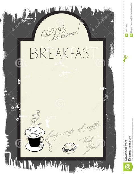 Illustration about Template for breakfast menu. Universal template for greeting card, web page, background. Illustration of cafeteria, coffee, granule - 15037347 Breakfast Menu Template, Breakfast Menu Design, Breakfast Clipart, Menu Breakfast, Printable Menu Template, Birthday Menu, Menu Design Template, Restaurant Menu Template, Bookmark Template