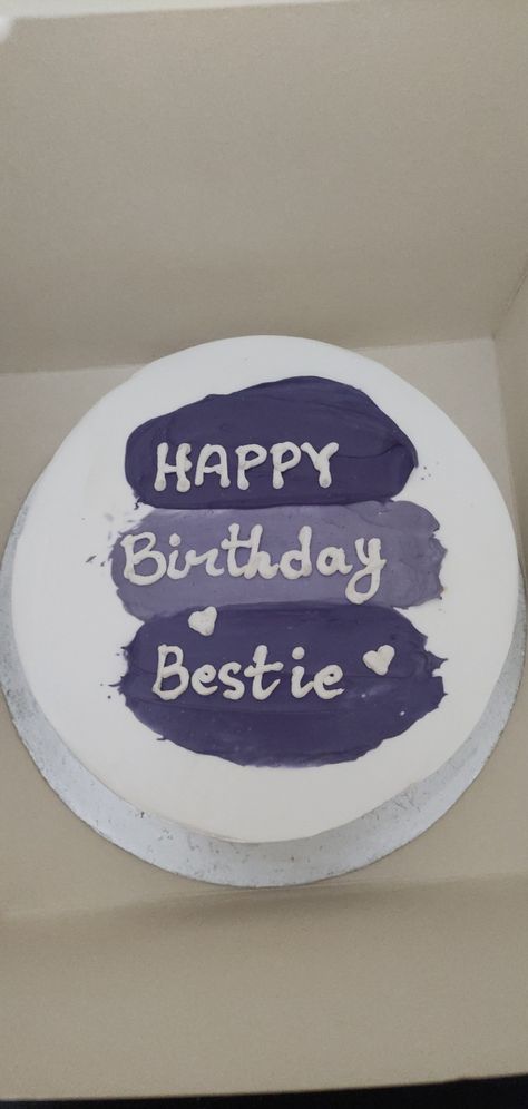 Happy Birthday Bestie Cake, Birthday Cake For Bestie, Cake For Bestie, Cake Korea, Best Friend Cake, Simple Birthday Cake Designs, Birthday Bestie, Happy Birthday Bestie, Friends Cake