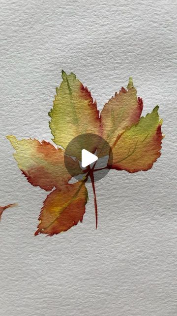 Fall Tree Watercolor Painting, Diy Large Wall Art, Watercolor Autumn Leaves, Autumn Leaves Art, Tree Watercolor Painting, Water Coloring, Watercolor Beginner, Watercolor Pictures, Diy Watercolor Painting