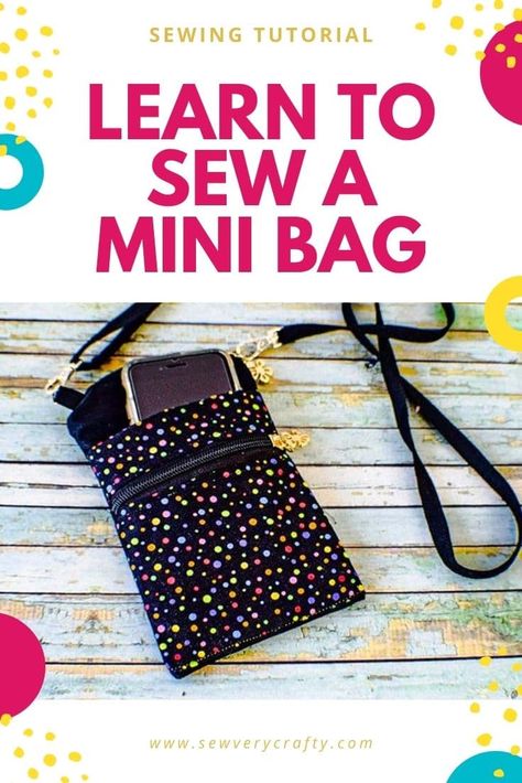 Learn to Sew a Mini Cross Body Bag - Diy Cross Body Purse, Mini Cross Body Bag Pattern, Cross Body Cell Phone Purse Pattern Free, Cell Phone Crossbody Bag Pattern, Sew Small Purse, Small Cross Body Bag Pattern Free, Cell Phone Cross Body Bag Pattern Free, Cellphone Crossbody Bag, Small Crossbody Bag Pattern Free