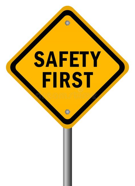 Safety first sign. Safety first road sign illustration , #Sponsored, #sign, #Safety, #illustration, #road #ad Road Safety Tips, Road Safety Poster, Office Safety, Safety Posters, Driving Tips, Workplace Safety, Road Sign, Occupational Health And Safety, Road Safety