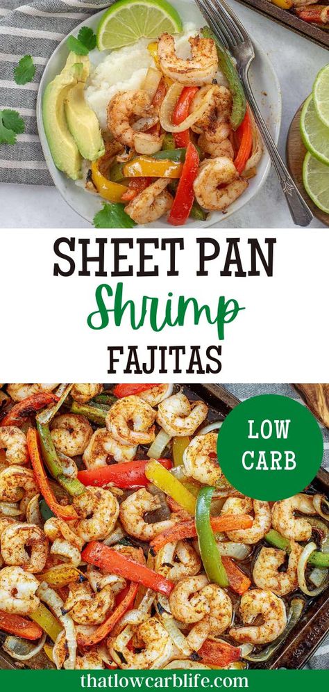 Shrimp Meal Prep Healthy Low Carb, Low Carb Meals Easy Dinners Shrimp, Low Carb Shrimp Meals, No Carb Shrimp Recipes, Shrimp Low Carb Recipes, Low Fat Shrimp Recipes, Low Carb Seafood Recipes, Fast Low Carb Dinner, Low Carb Fajitas