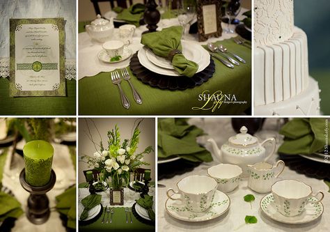 St. Patrick's Day Irish Wedding Details (Styled Wedding) by Shauna Lofy Design & Photography www.ShaunaLofy.com  Flowers by Uniquely Chic Florist & Boutique www.uniquelychicflorist.com/  Wedding Cake by Anamie's Sweets www.anamiessweets.com Florist Boutique, Celtic Wedding, Irish Wedding, Irish Heritage, Paddys Day, Reception Ideas, Theme Wedding, Dreamy Wedding, Destination Weddings