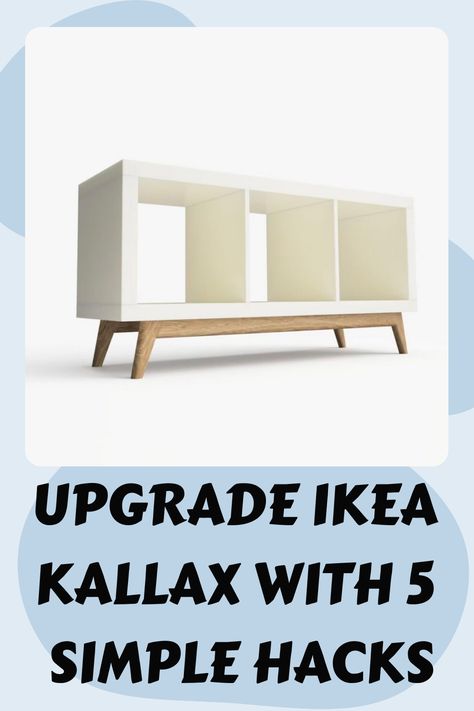 Uncover 5 effortless ways to elevate your Ikea Kallax unit to a sophisticated and high-end level. Transform your home decor with these easy hacks that add style and charm to your space. Effortlessly upgrade the look of your Kallax without breaking the bank. Ikea Kallax Record Storage Hack, Ikea Entry Table Hack, Kallax Tv Stand Ideas, Kallax Base Hack, Ikea Kallax 16 Cubes Hack, Kallax Feet Hack, Ikea Kallax Inserts Diy, Adding Legs To Kallax Shelf, Tv Unit Ikea Hack