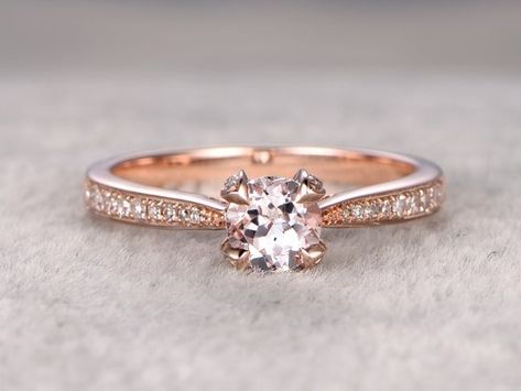 Buy your round morganite engagement ring in BBBGEM,click our shop to see more morganite engagement ring Emerald Engagement Ring Set, Morganite Engagement Ring Rose Gold, Morganite Jewelry, Original Engagement Rings, Rose Gold Promise Ring, Rose Gold Diamond Ring Engagement, Claw Prong, Morganite Engagement, Pink Morganite