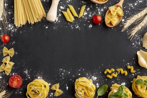 Uncooked pasta arrangement frame on blac... | Free Photo #Freepik #freephoto #background #frame #food #black-background Background Frame, Presentation Backgrounds, Happy Birthday Template, Food Graphic Design, Birthday Template, Fresh Pasta, Instagram Logo, Menu Cards, New Wallpaper