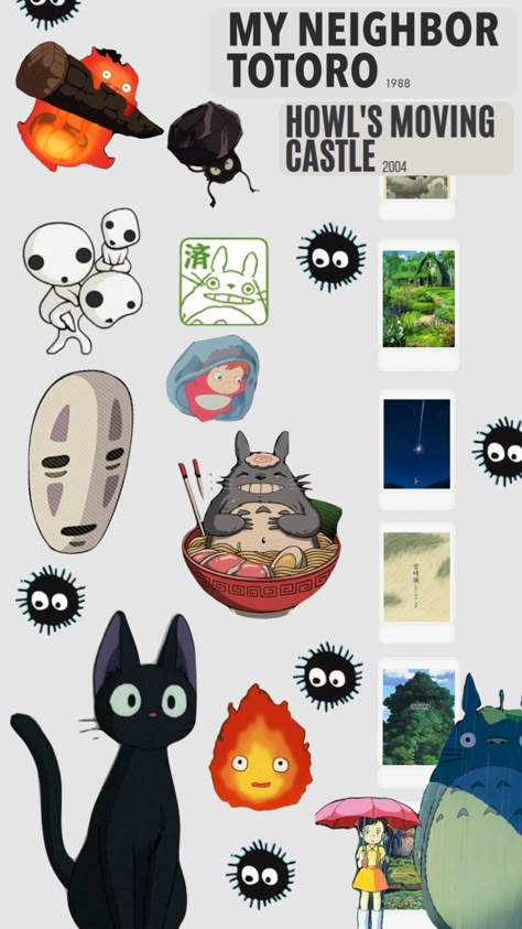 Gibili Studios, Studio Ghibli Stickers Printable Hd, Studio Ghibli Stickers Printable, Studio Ghibli Phone Case, Studio Ghibli Stickers, Anime Studio, Iphone Drawing, Phone Cover Stickers, Clear Phone Case Design