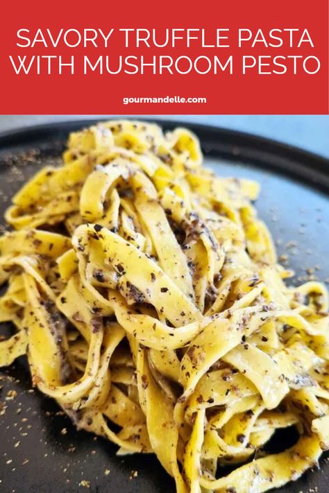 Get ready to impress your taste buds! This recipe for savory truffle pasta topped with a delightful homemade mushroom pesto is perfect for any pasta lover. Whip up this rich and aromatic dish quickly and treat yourself to a luxurious meal in no time. Explore how to make a delicious homemade truffle salsa that enhances the flavor perfectly. In just a few simple steps, you can enjoy this gourmet truffle pasta. Perfect for dinner parties or cozy nights in, it's an absolute must-try! Recipes Using Truffle Oil, Truffle Recipe Mushroom, Mushroom Pesto, Pasta With Salmon, Truffle Pasta, Homemade Truffles, Truffle Mushroom, Cooking Cream, Truffle Recipe