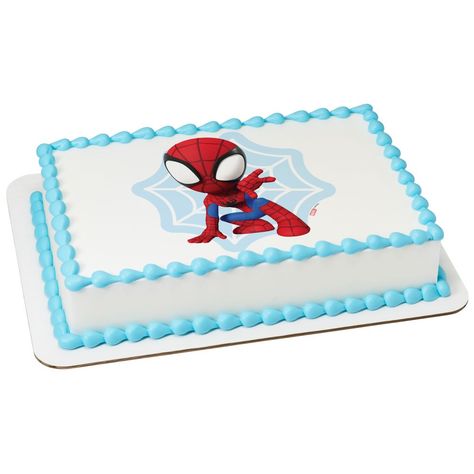 Spidey And His Amazing Friends Cookies, Spiderman Sheet Cake, Spidey And His Amazing Friends Cake, Spidey Cake, Bon Voyage Cake, Spiderman Birthday Party Decorations, Friends Birthday Cake, Spiderman Birthday Cake, Marvel Cake