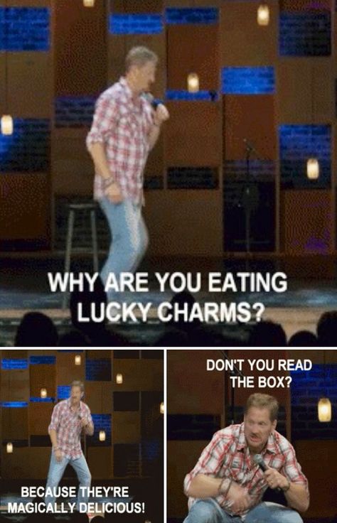 Tim Hawkins Christian Comedy, Tim Hawkins, Magically Delicious, Clean Humor, Christian Humor, Christian Memes, Eat Clean, Lucky Charms, Have A Laugh