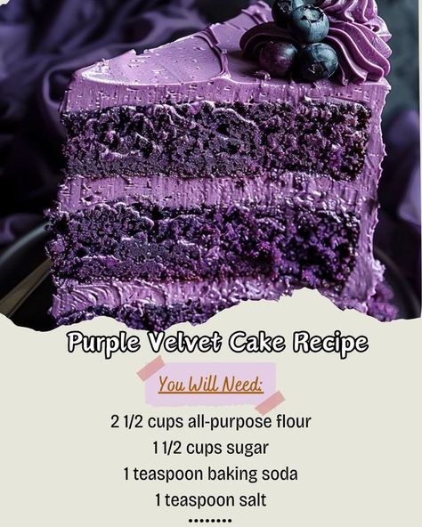 Purple Velvet Cake, Frost Cake, Purple Velvet Cakes, Velvet Desserts, Fruit Breads, Ube Cake, Blue Velvet Cakes, Velvet Cakes, Purple Food Coloring