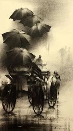 Charcoal Artwork, Landscape Pencil Drawings, Charcoal Paint, الفن الرقمي, Arte Steampunk, Couple Drawing, Black Paper Drawing, Art Charcoal, Charcoal Sketch