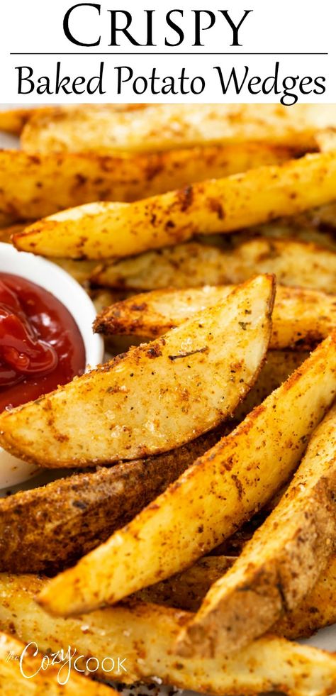 Oven Baked Potato Wedges, Baked Potatoes In The Oven, Homemade Potato Wedges, Oven Baked Potato, Potatoes In The Oven, Baked Potato Wedges, Crispy Potato Wedges, Crispy Baked Potatoes, Potato Wedges Recipe