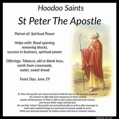 St. Peter The Apostle Hoodoo Saints, Hoodoo Delish, St Peter The Apostle, Peter The Apostle, Hoodoo Conjure Rootwork, Hoodoo Rootwork, Hoodoo Magic, Hoodoo Conjure, Hoodoo Spells